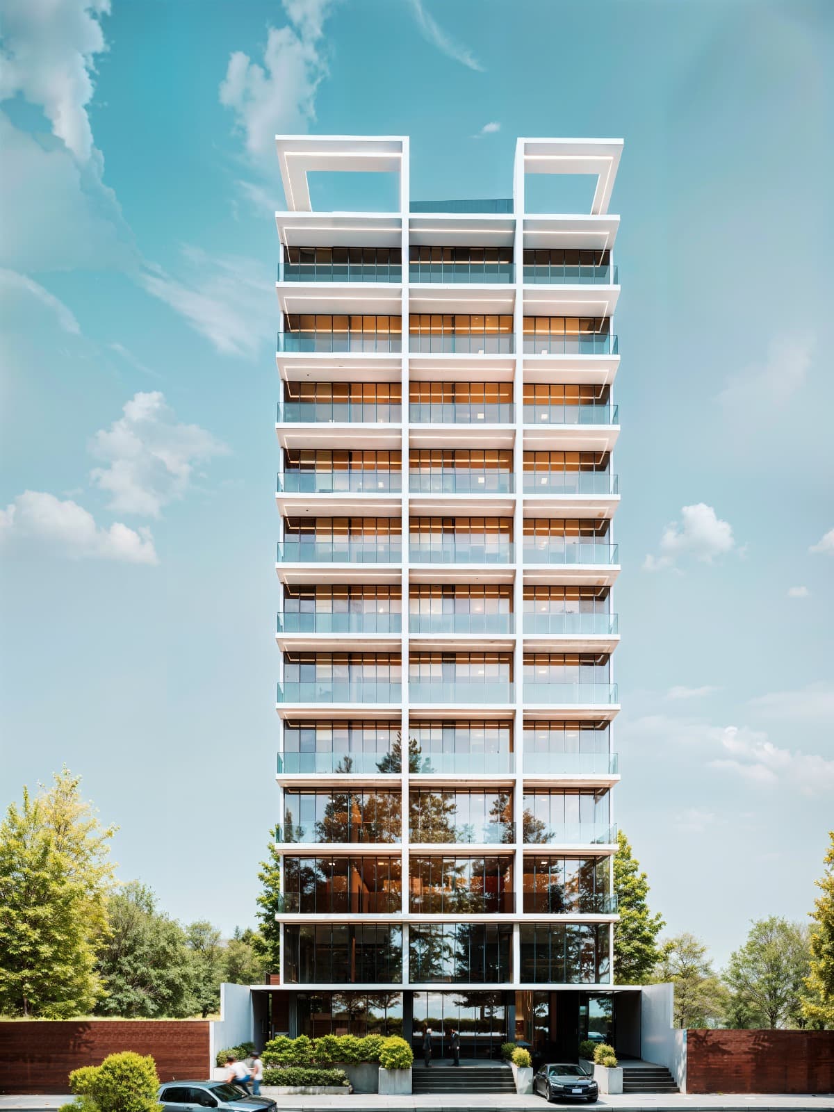 Rendered facade of Torre Ciana in Cala Cala, Cochabamba
