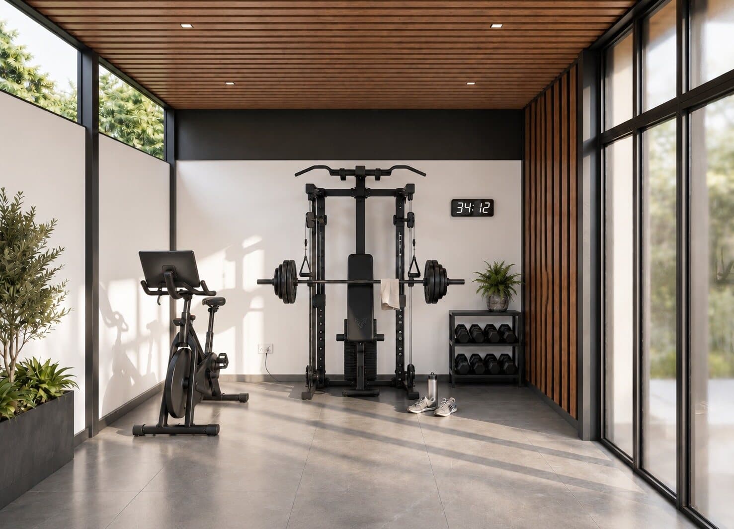 Gimnasio de Torre Lexaria con máquinas de entrenamiento